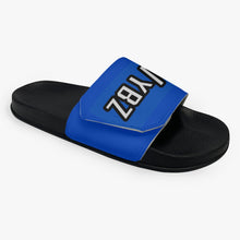 Load image into Gallery viewer, MyVybz Blue Velcro slides