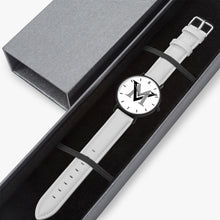 Load image into Gallery viewer, MyVybz Ultra-Thin Leather Strap Quartz Watch (Black With Indicators)