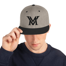 Load image into Gallery viewer, MyVybz Snapback Hat dual color white/black