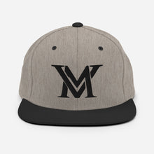 Load image into Gallery viewer, MyVybz Snapback Hat dual color white/black