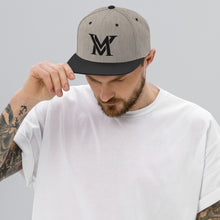 Load image into Gallery viewer, MyVybz Snapback Hat dual color white/black