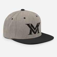 Load image into Gallery viewer, MyVybz Snapback Hat dual color white/black