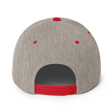 Load image into Gallery viewer, MyVybz Snapback Hat dual color Light gray/Red