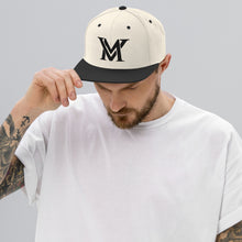 Load image into Gallery viewer, MyVybz Snapback Hat dual color white/black