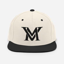 Load image into Gallery viewer, MyVybz Snapback Hat dual color white/black