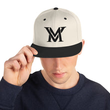 Load image into Gallery viewer, MyVybz Snapback Hat dual color white/black