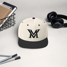 Load image into Gallery viewer, MyVybz Snapback Hat dual color white/black