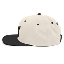 Load image into Gallery viewer, MyVybz Snapback Hat dual color white/black