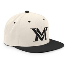 Load image into Gallery viewer, MyVybz Snapback Hat dual color white/black